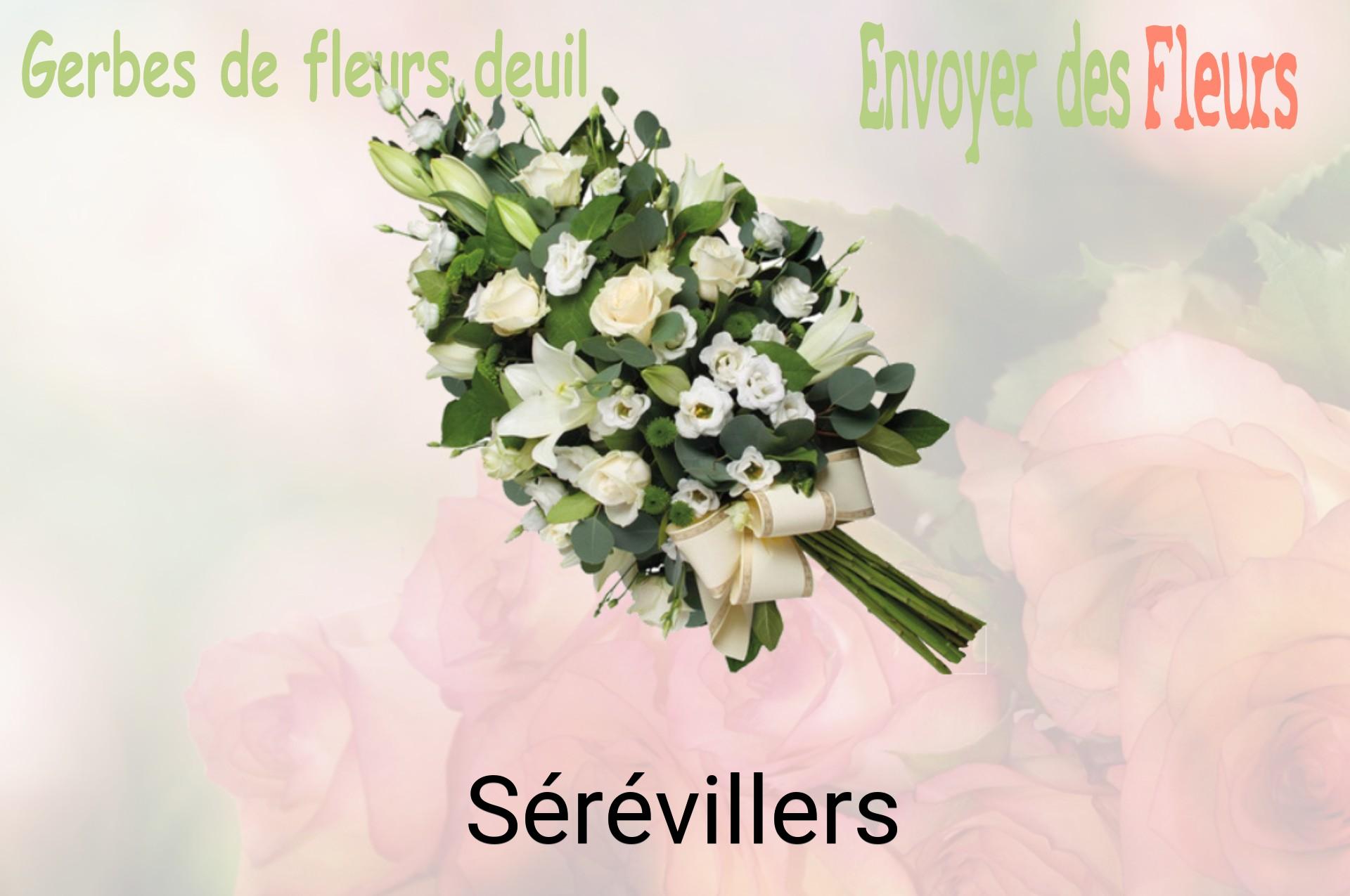 Gerbe de fleurs de deuil livrée à Sérévillers